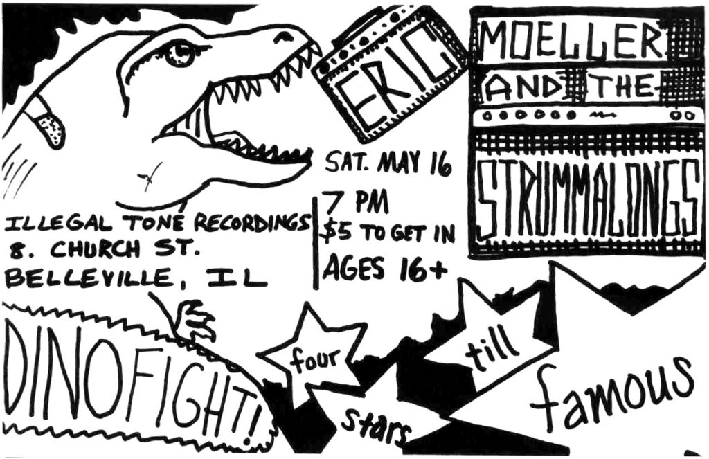 Eric Moeller and the Strummalongs Illegal Tone Recordings show flier - May 16, 2009